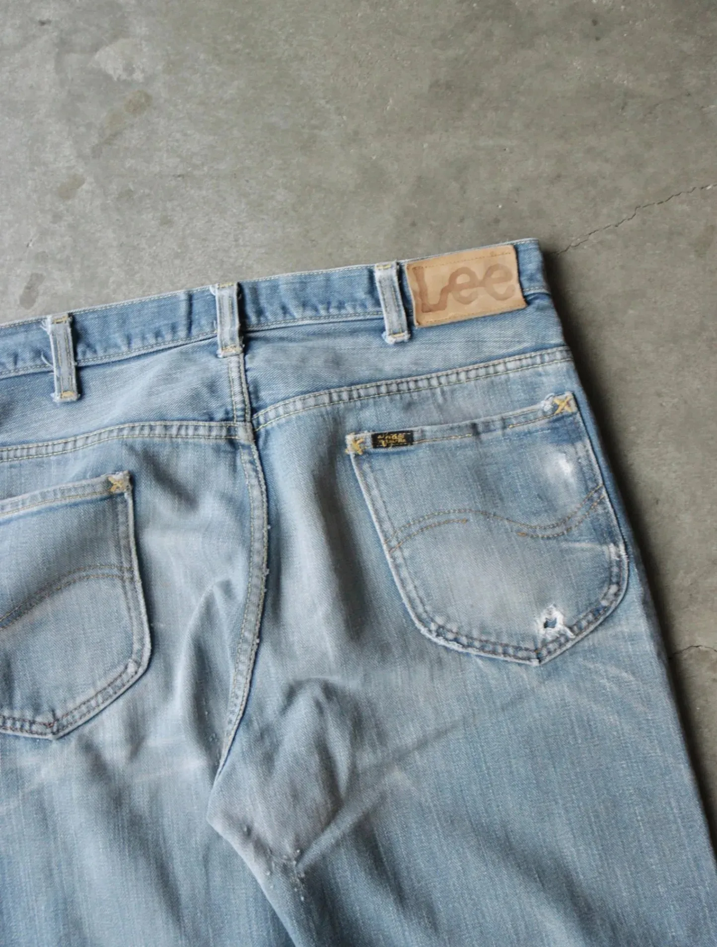 1960S LEE FLARED SILVER FADED PANTS