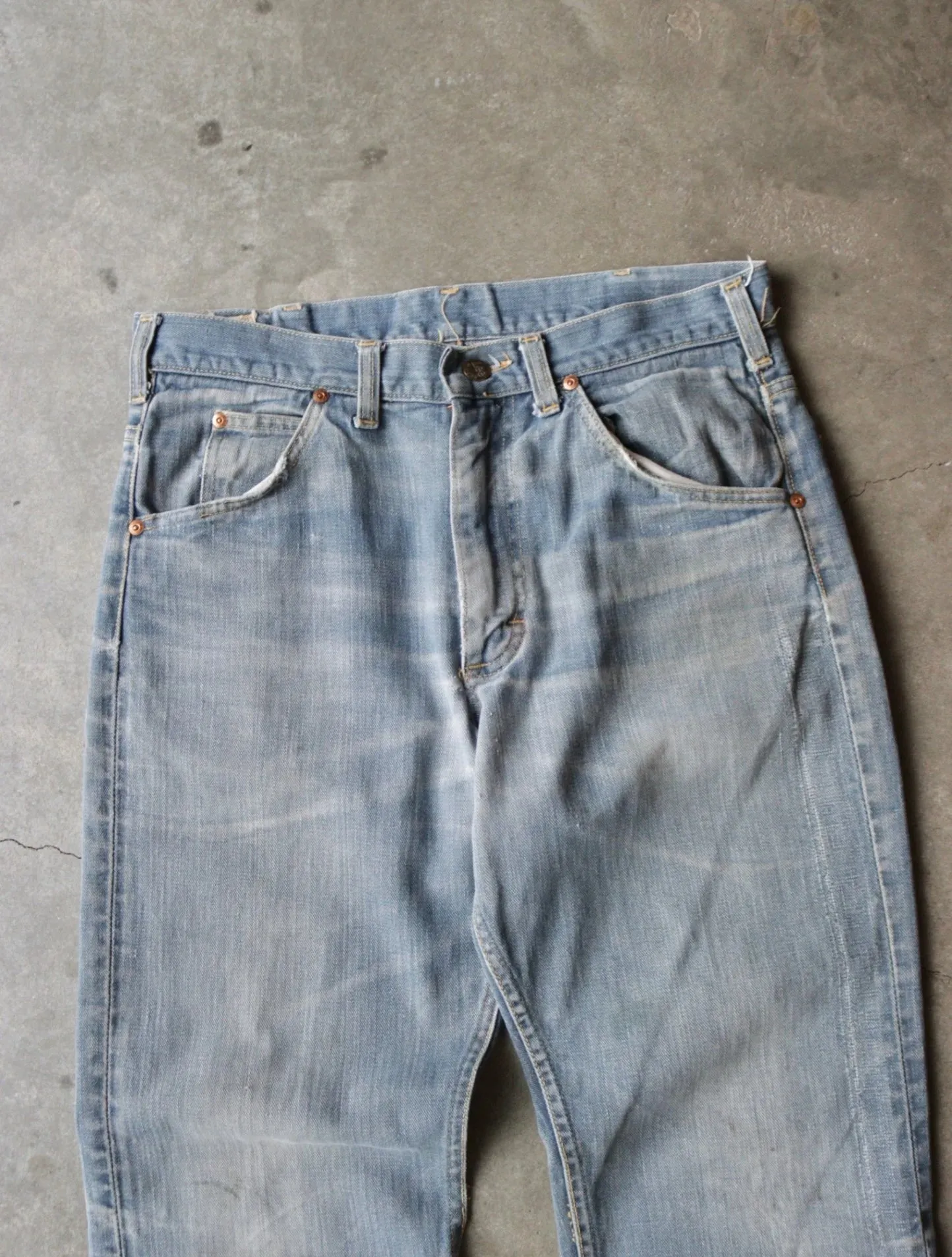 1960S LEE FLARED SILVER FADED PANTS