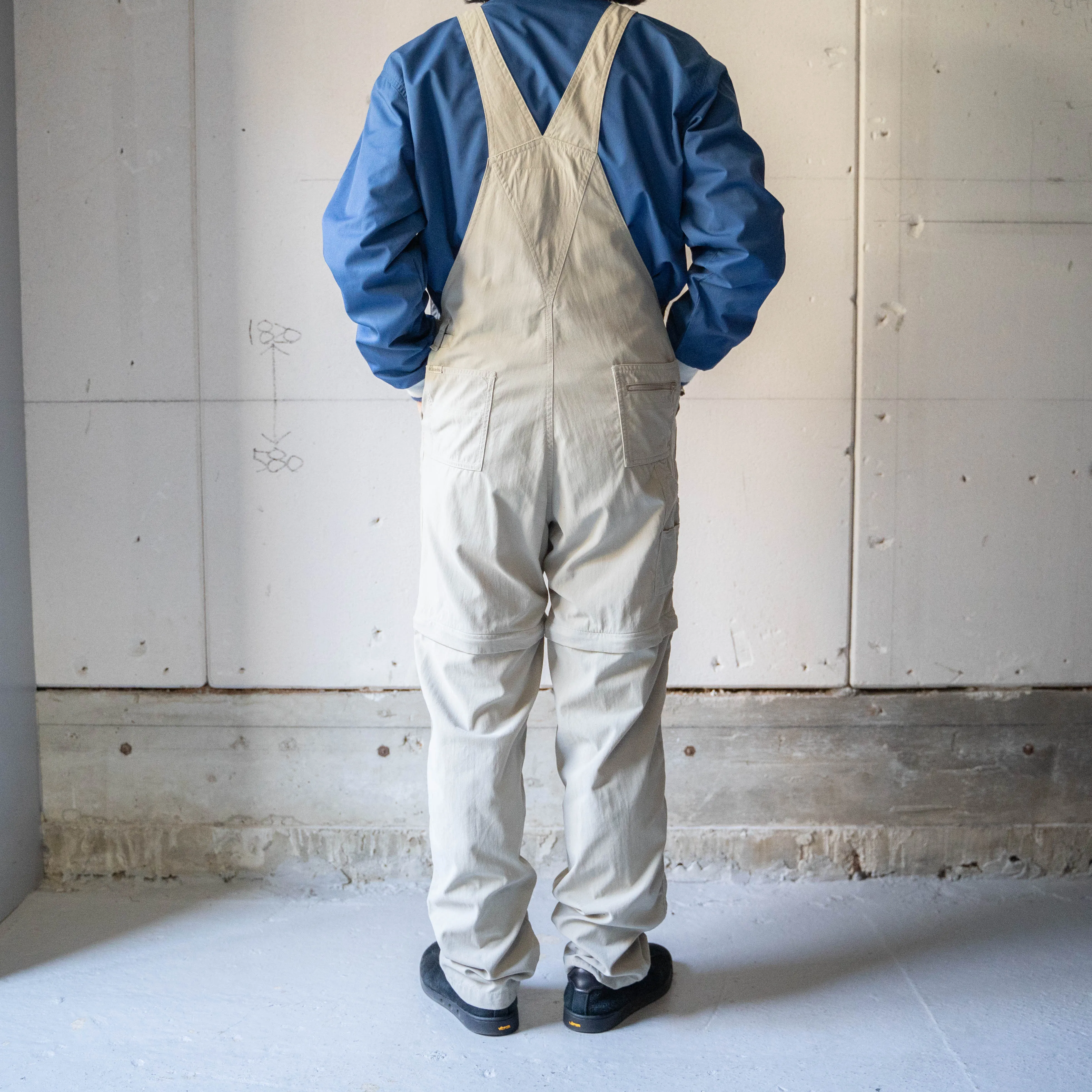1990-00s 'Columbia' light beige color detachable overall