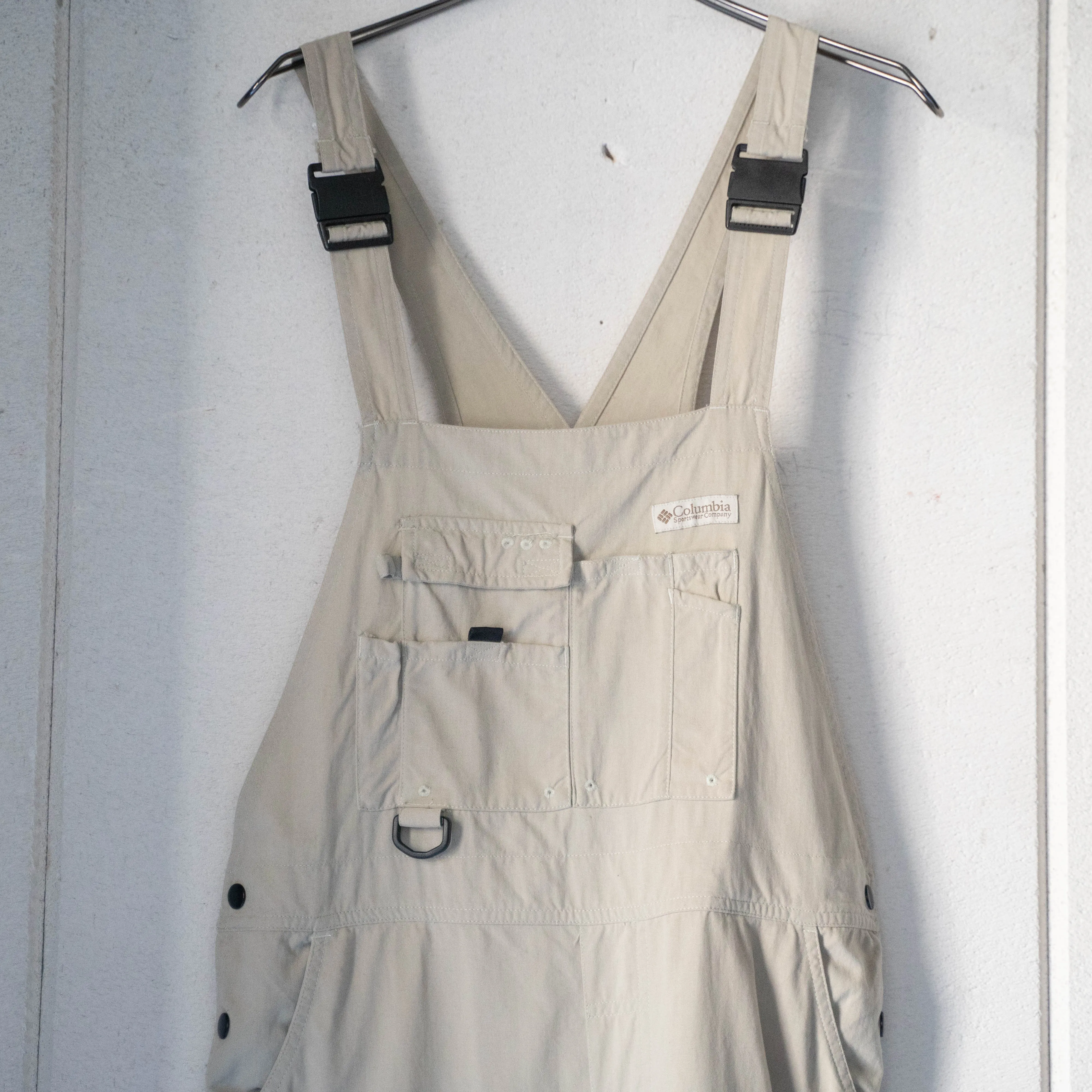 1990-00s 'Columbia' light beige color detachable overall