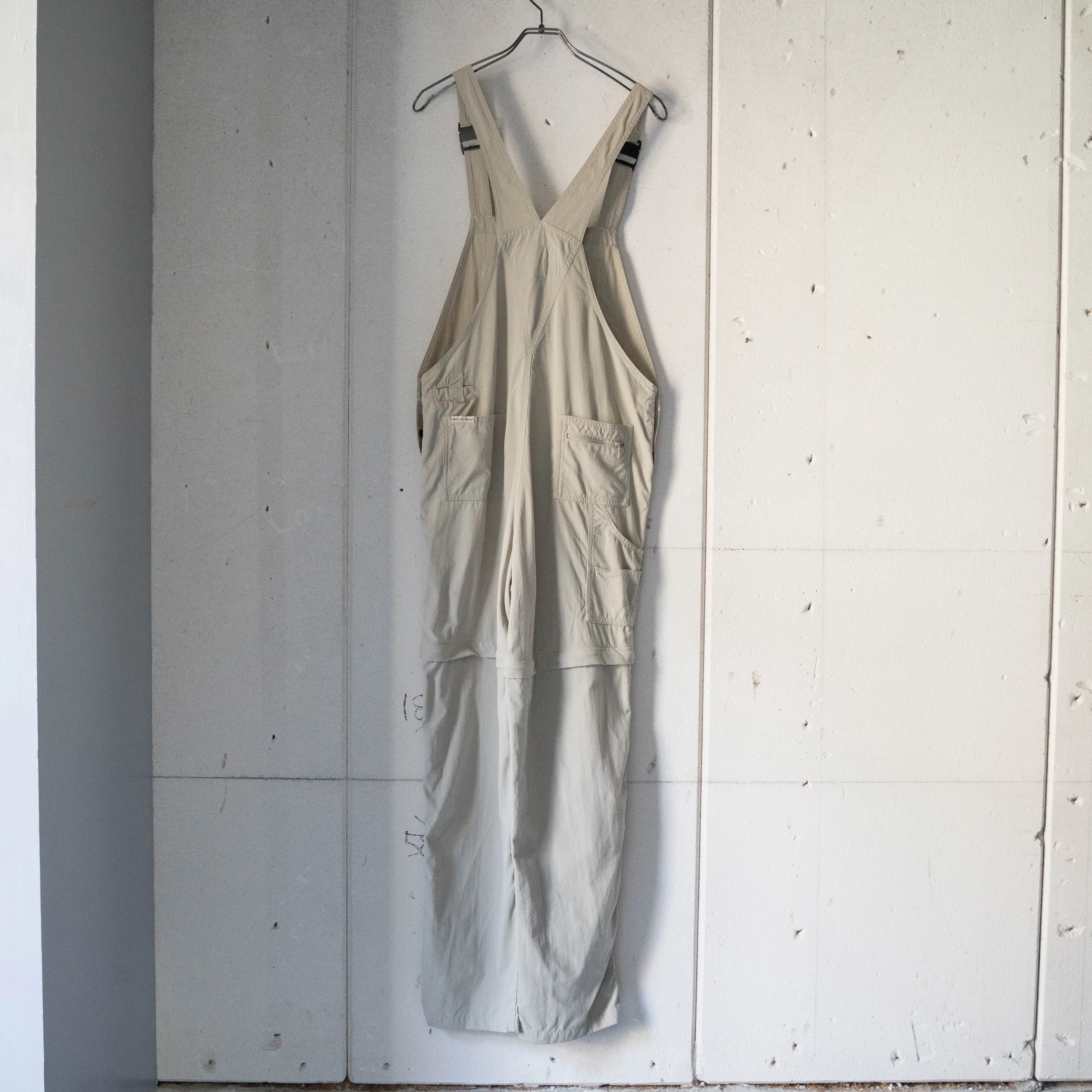 1990-00s 'Columbia' light beige color detachable overall
