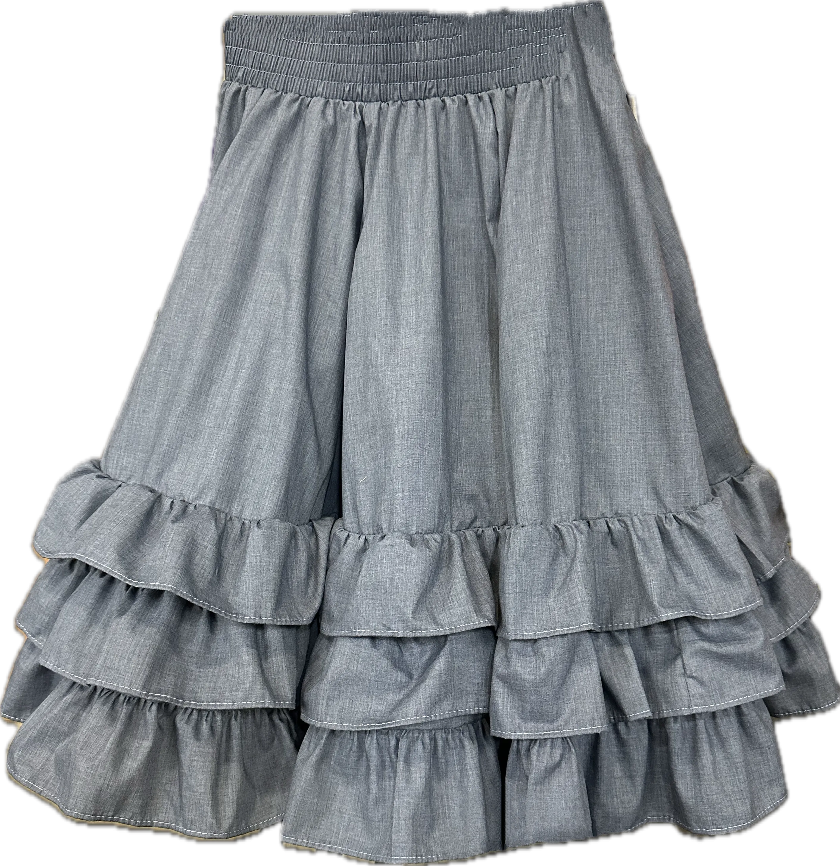 3 Ruffle Square Dance Skirt