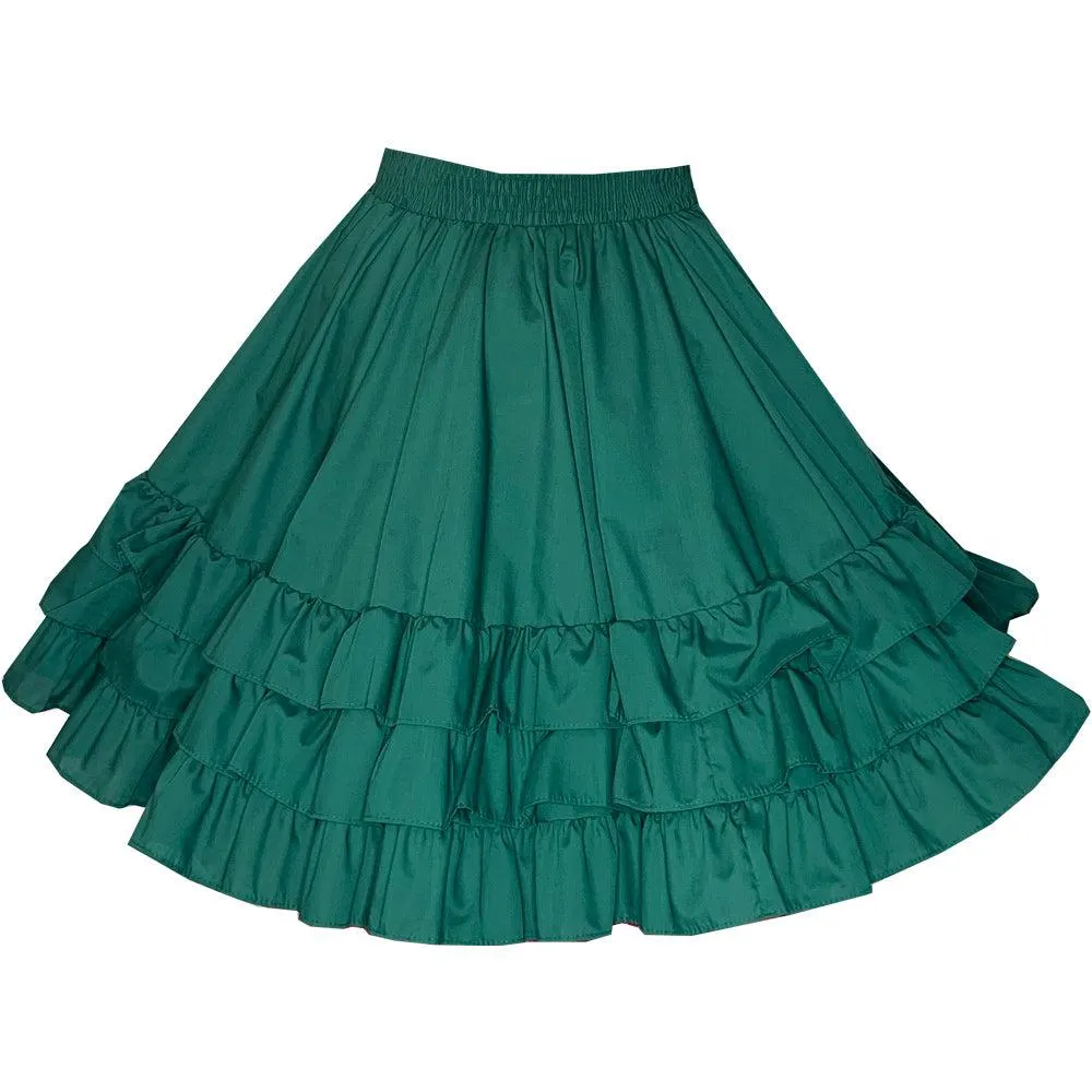 3 Ruffle Square Dance Skirt
