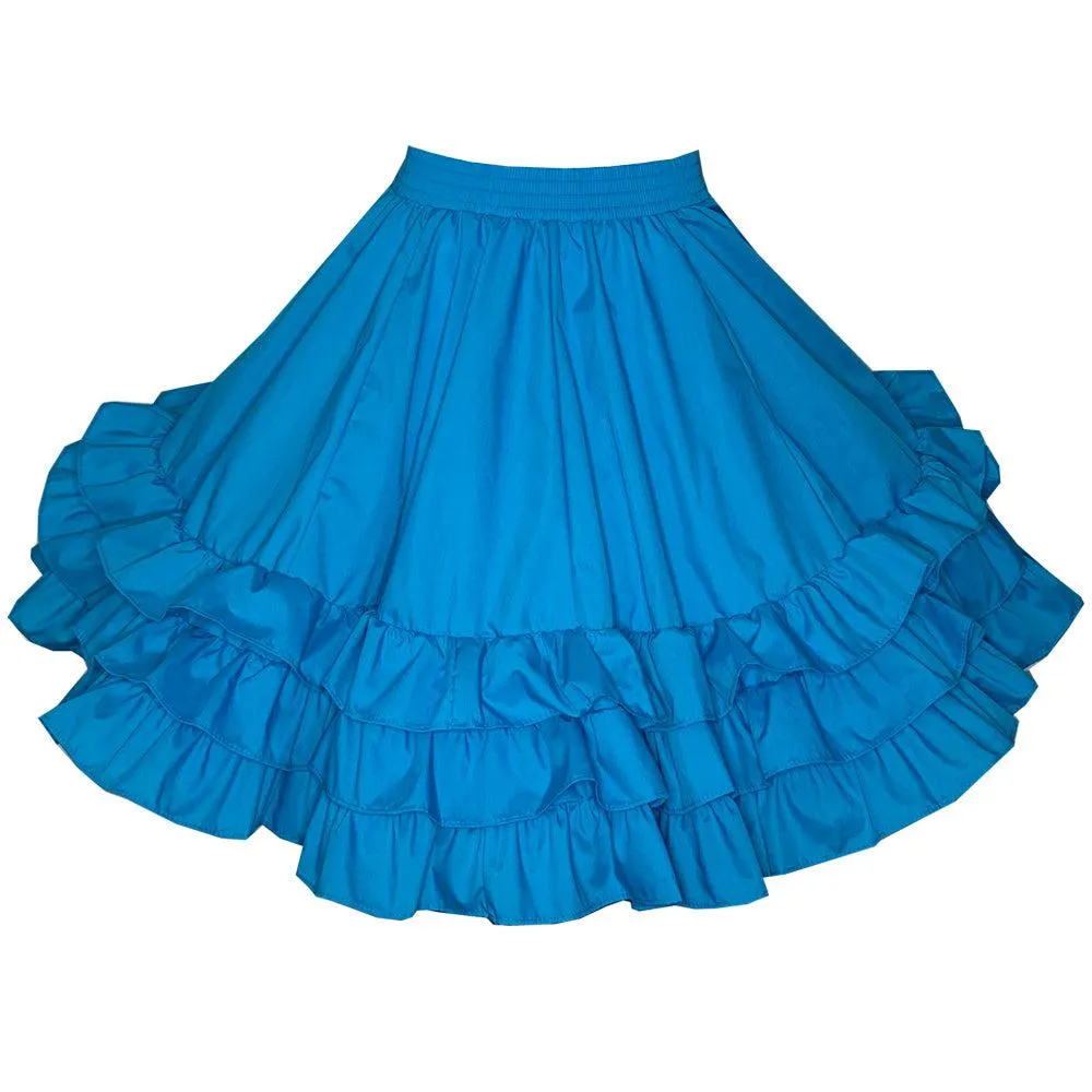 3 Ruffle Square Dance Skirt