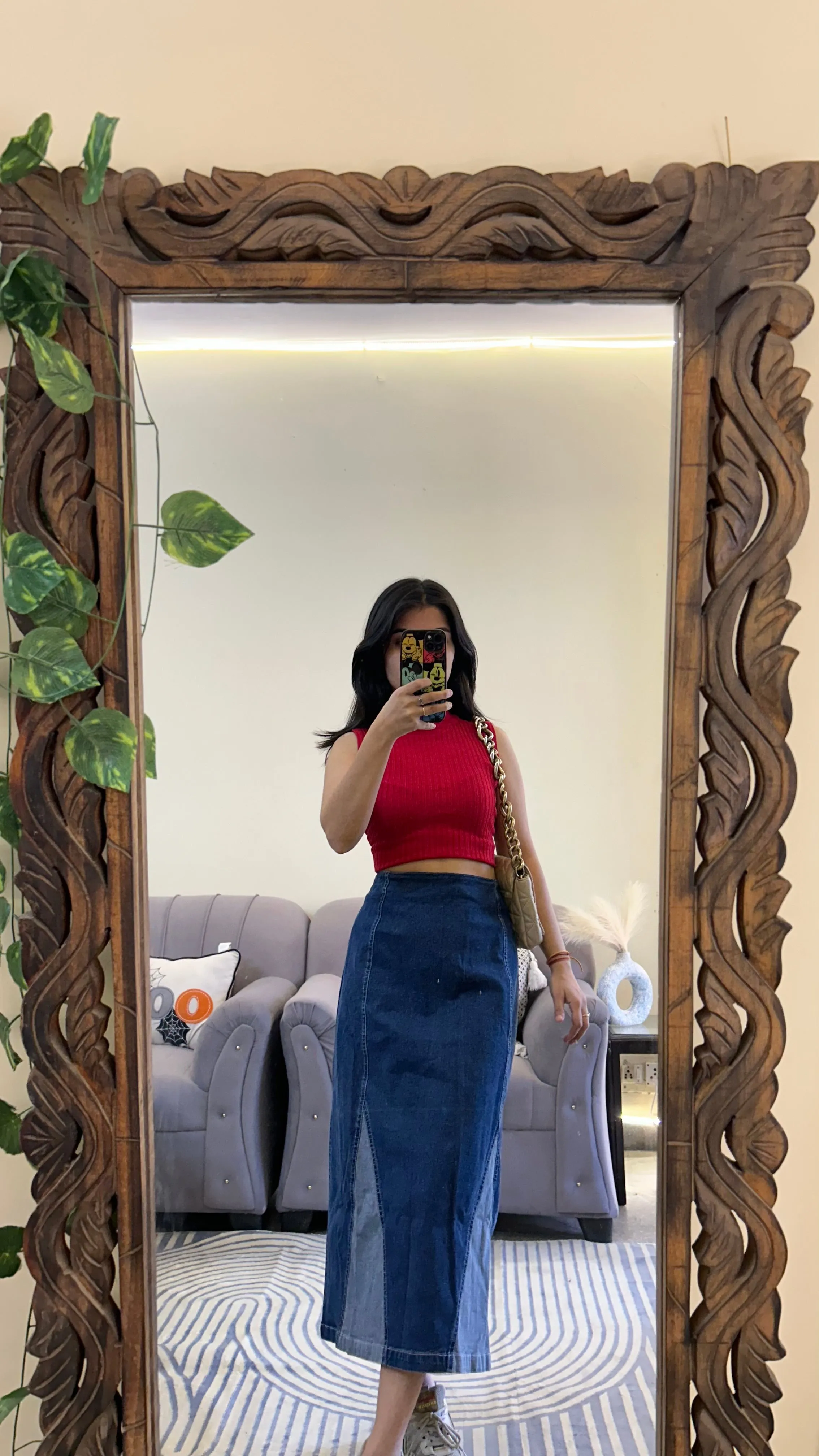 49) Korean skirt 36 waist/l:29