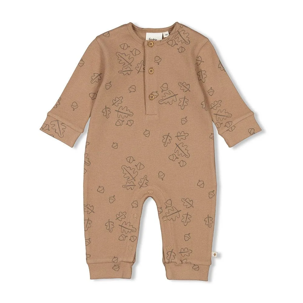 ACORN - 2x2 Rib Knit Allover Print Classic Overall
