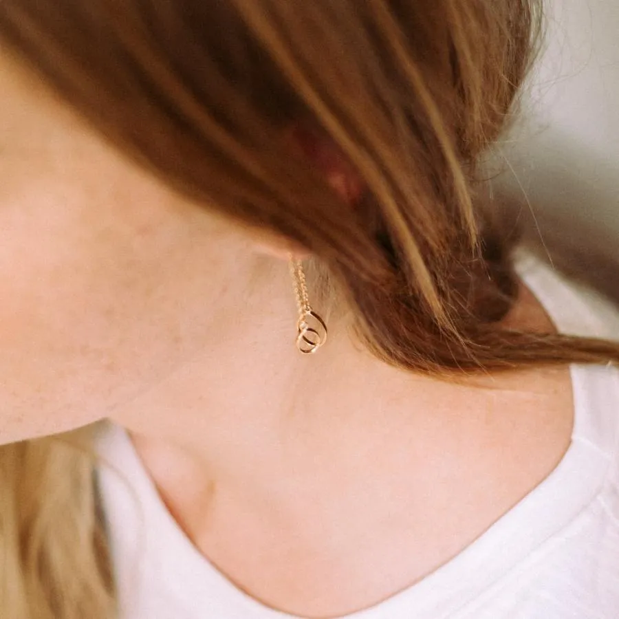 Apple Pip Chain Earrings, Gold