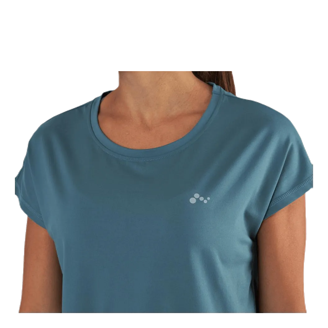 Aubree Ss Loose Training Tee Blue