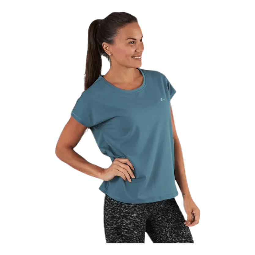 Aubree Ss Loose Training Tee Blue