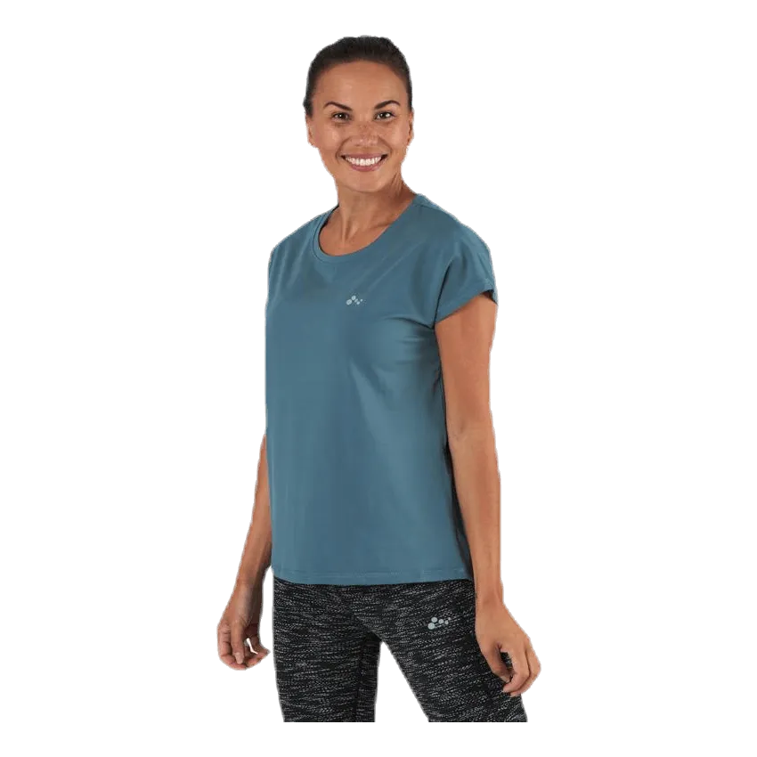 Aubree Ss Loose Training Tee Blue