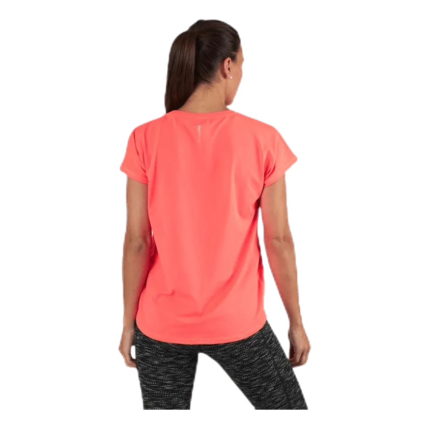 Aubree Ss Loose Training Tee Red