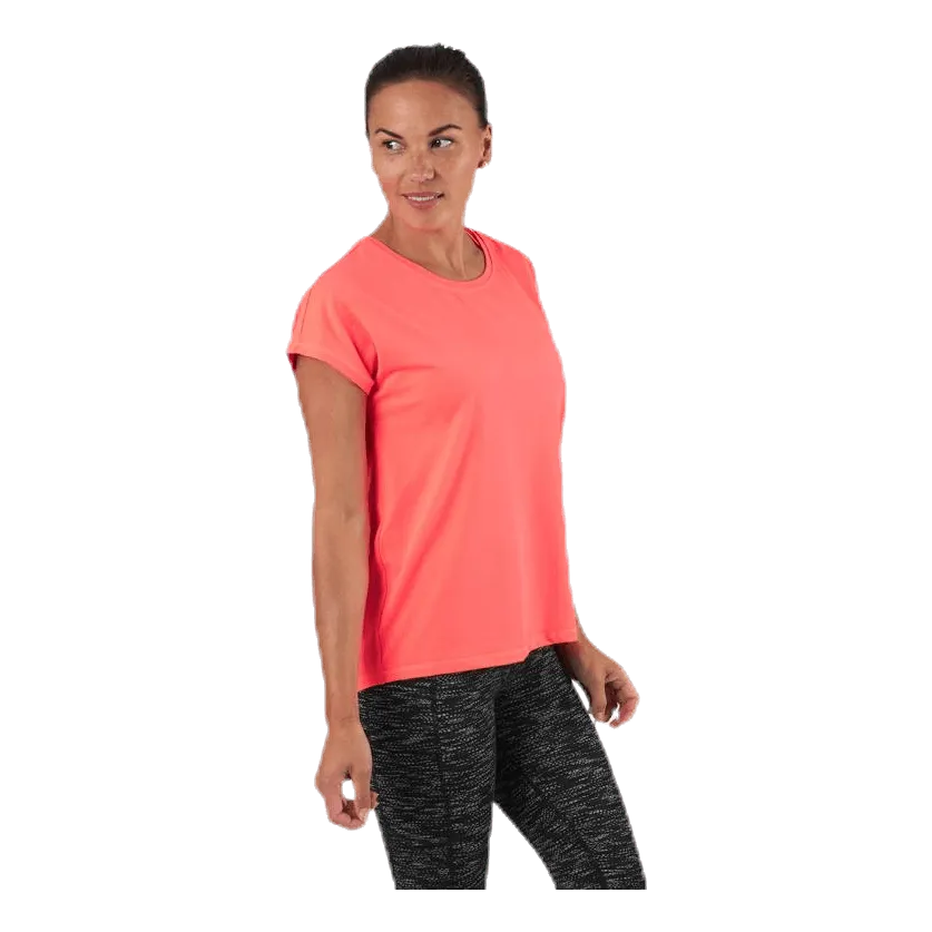 Aubree Ss Loose Training Tee Red