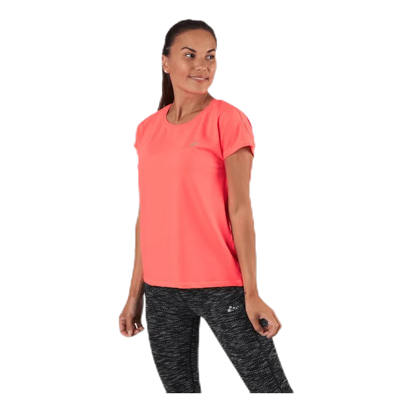 Aubree Ss Loose Training Tee Red