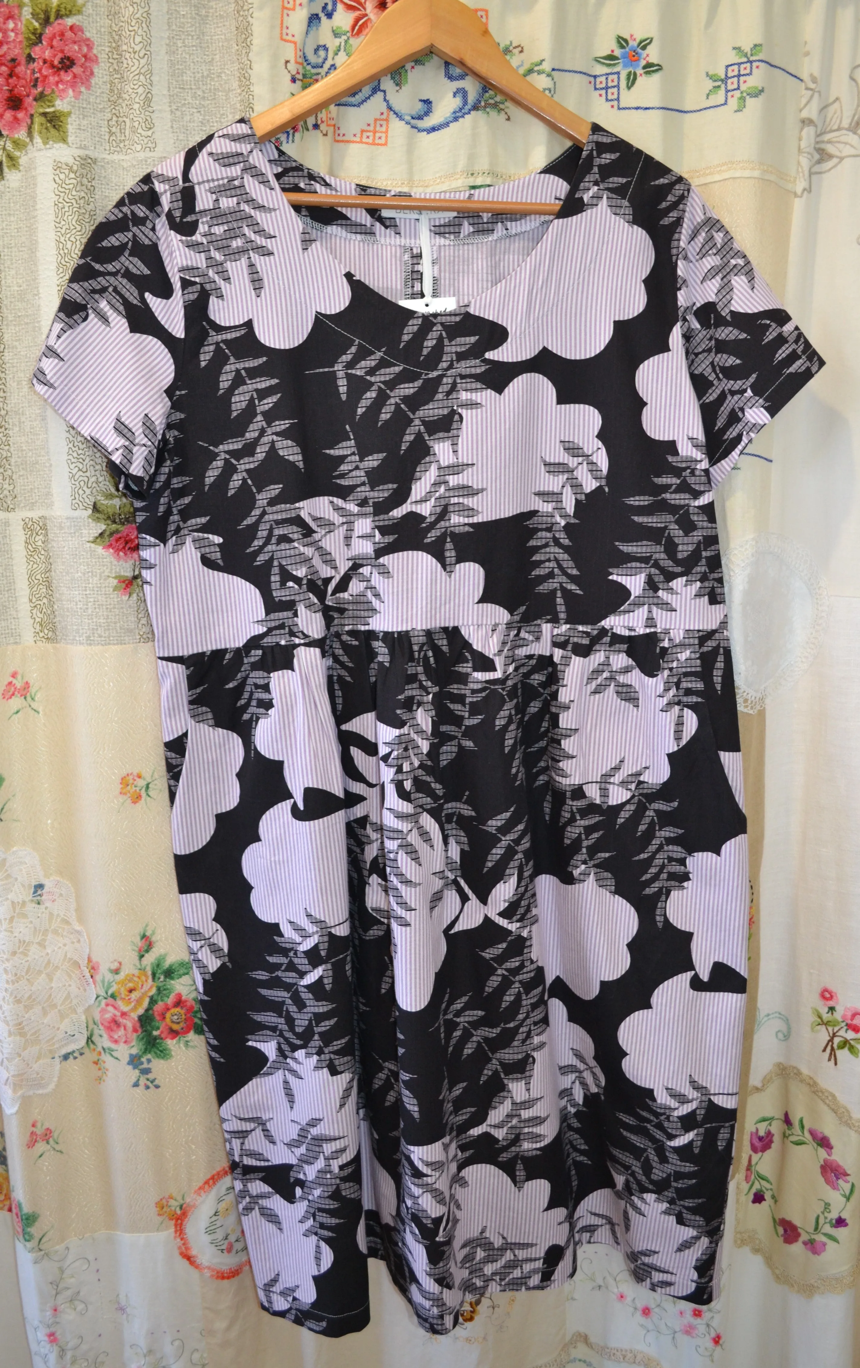 Berserk Spring Fling cotton Gathered Dress with pockets