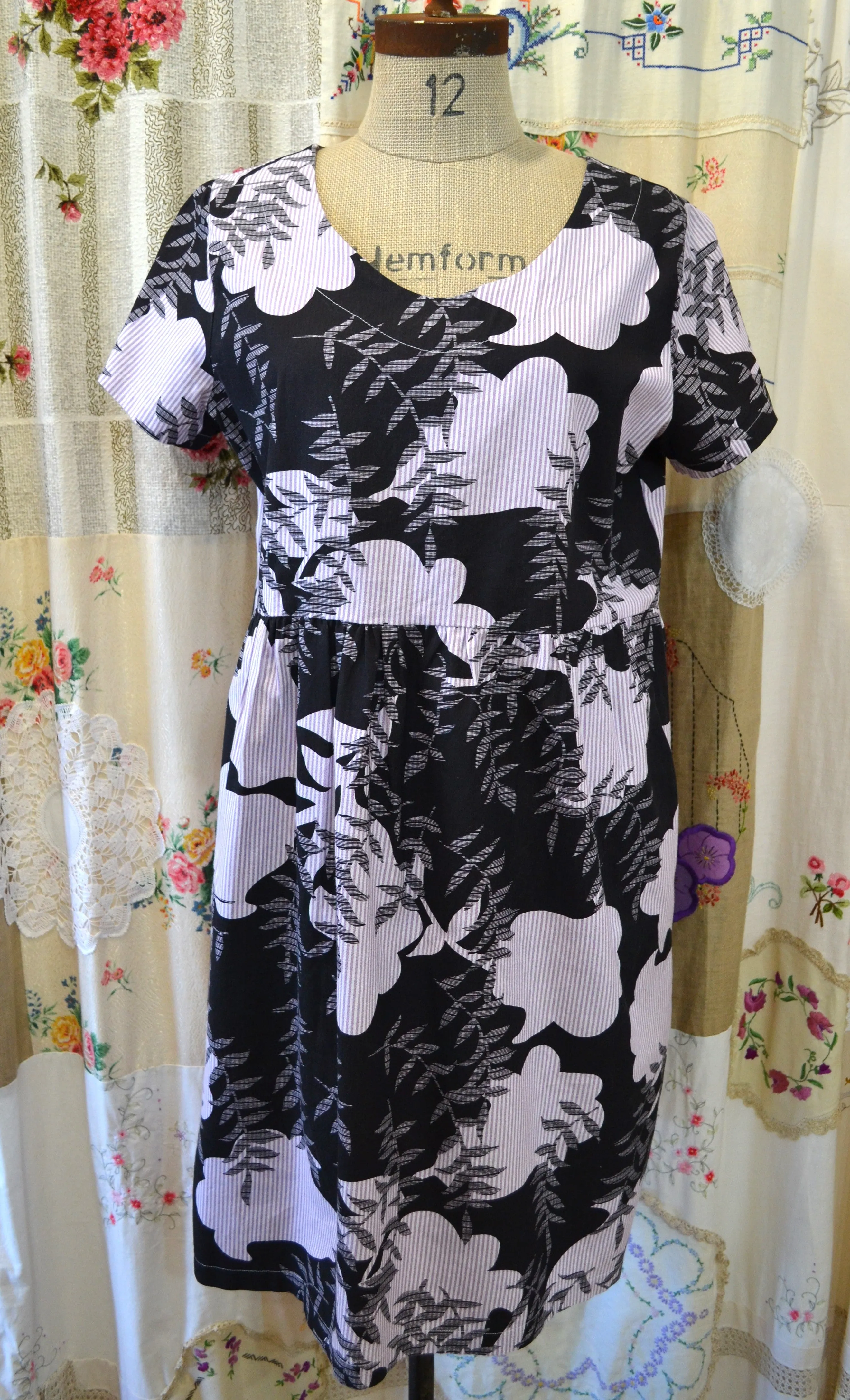 Berserk Spring Fling cotton Gathered Dress with pockets