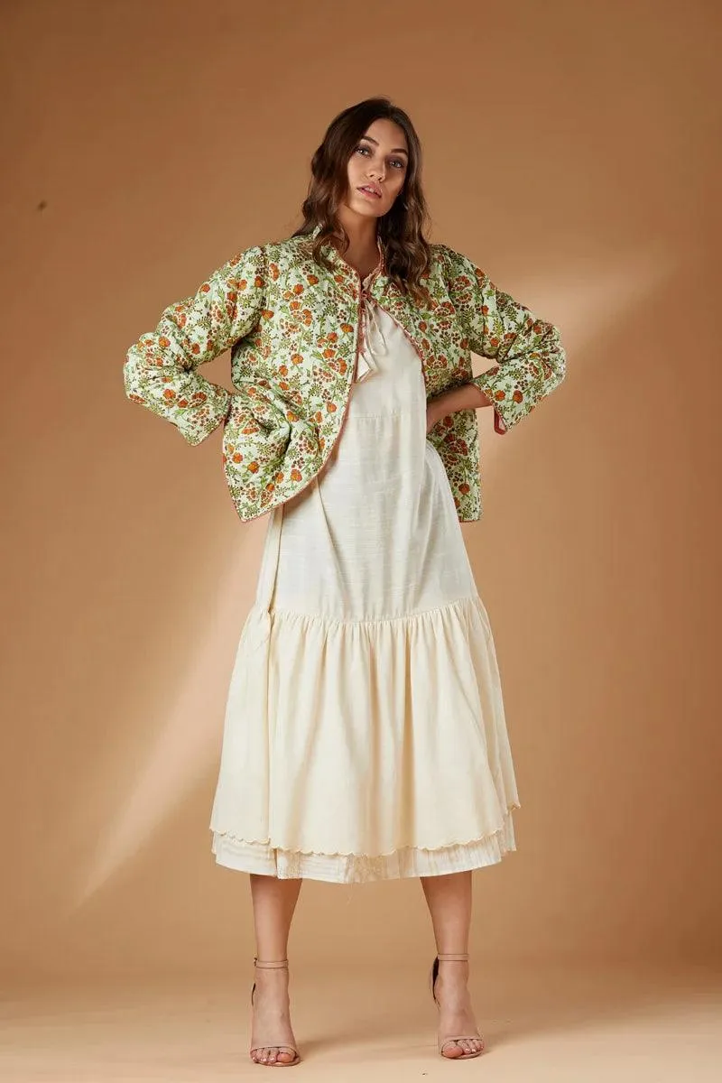 Block printed short coat – Cotton