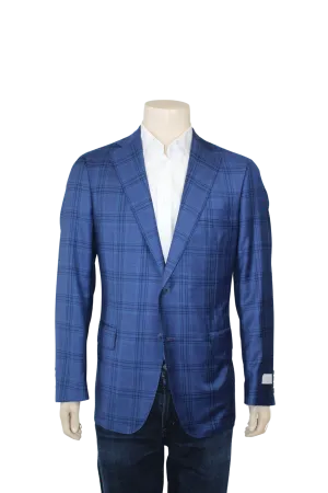 Blue & Teal Plaid Sport Coat