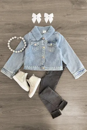 Blue Jean Sherpa Denim Jacket