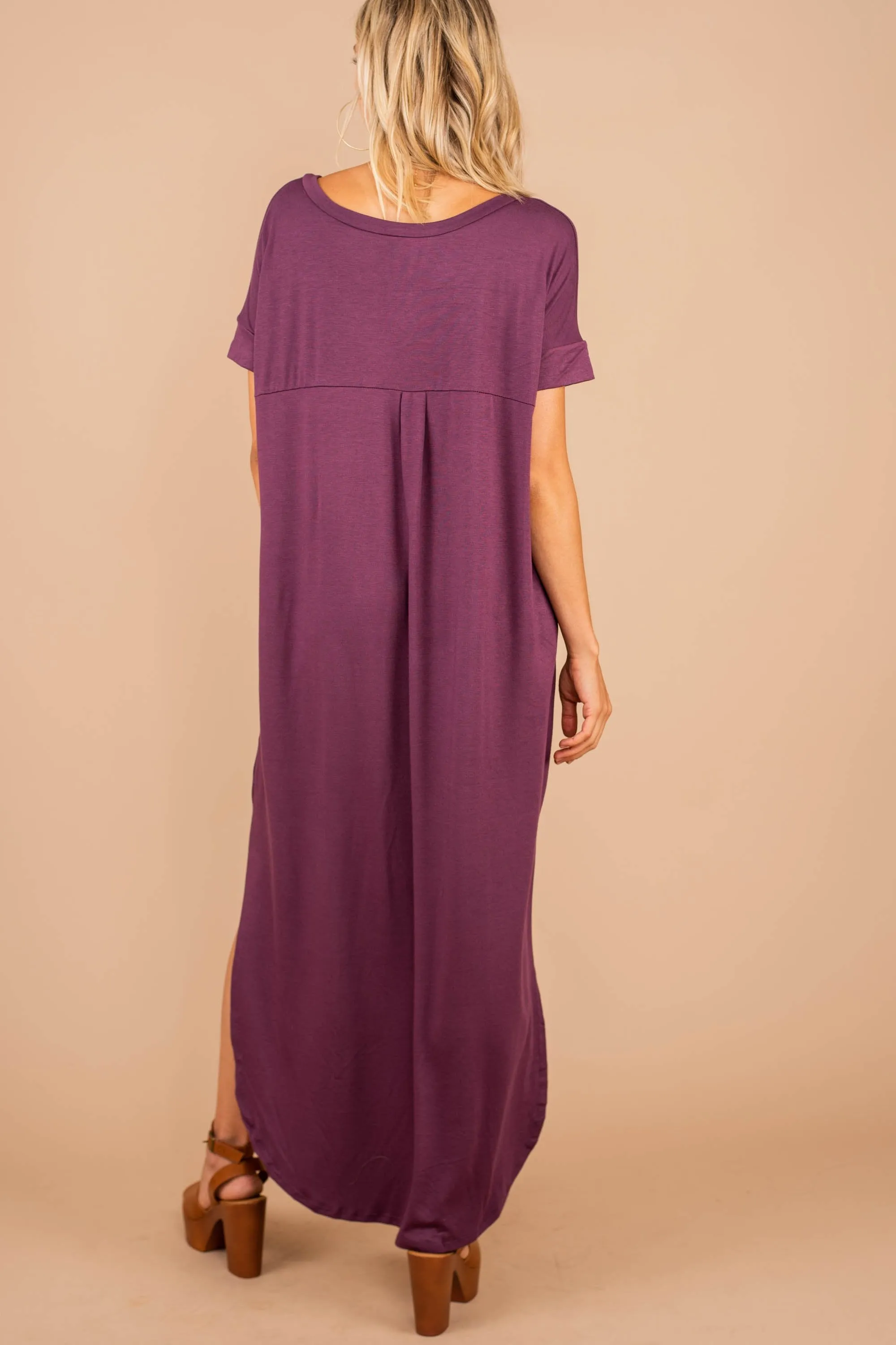 Bring You Home Eggplant Purple Maxi Dress