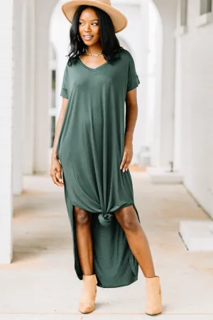 Bring You Home Hunter Green Maxi Dress
