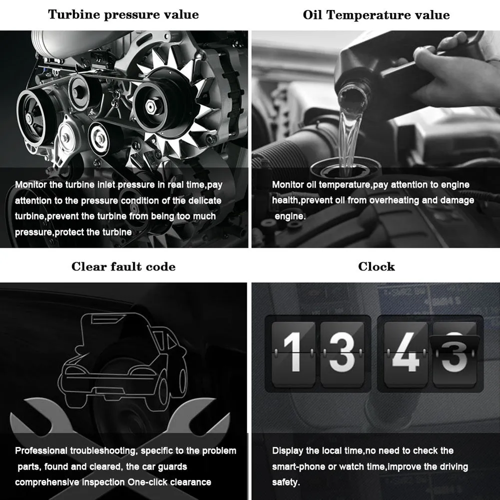 Car Obd Hud Head-Up Display Multi-functional Speedometer Digital