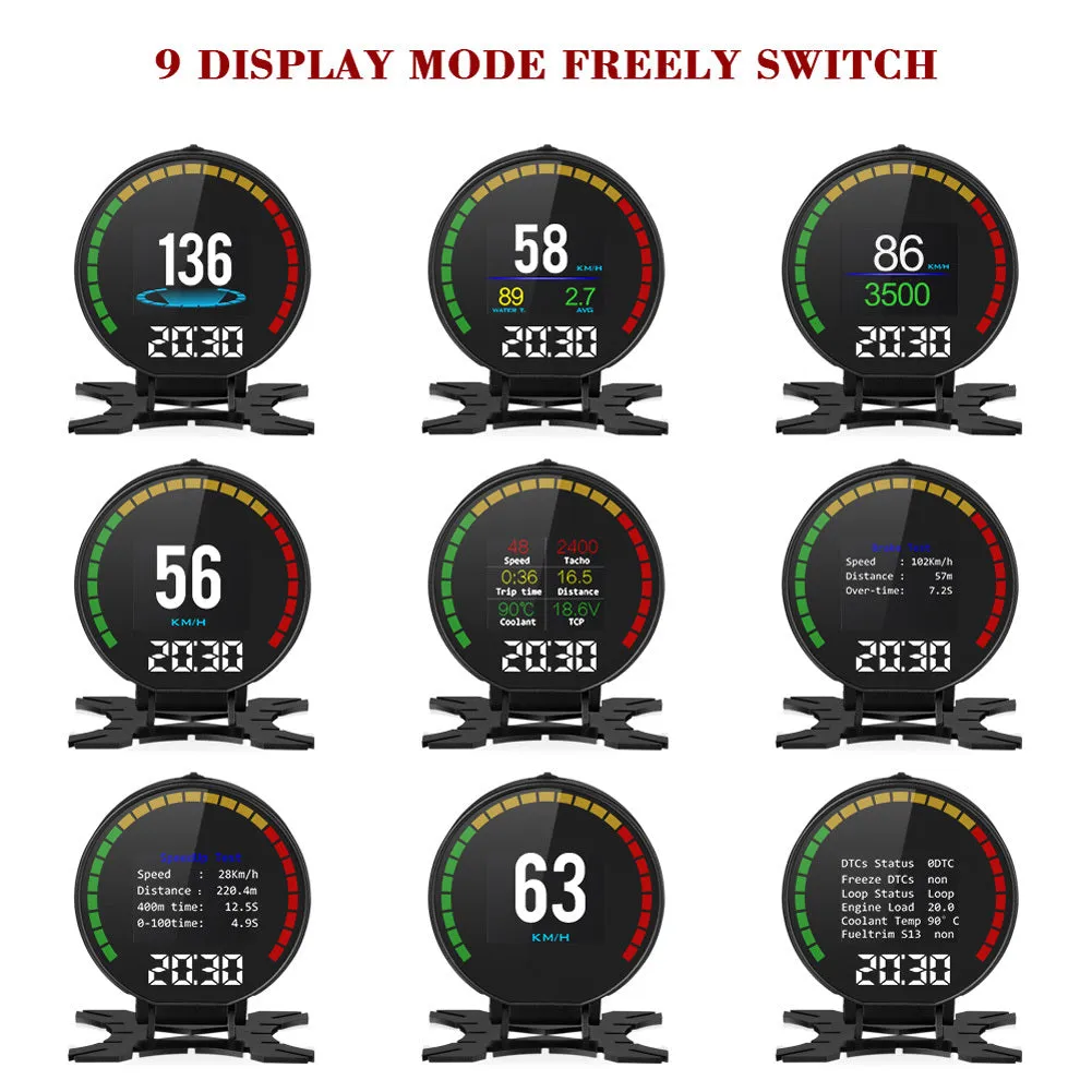 Car Obd Hud Head-Up Display Multi-functional Speedometer Digital