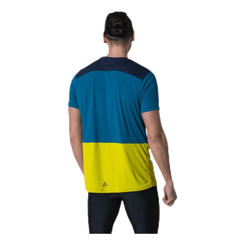 Charge SS Tech Tee Blue/Yellow