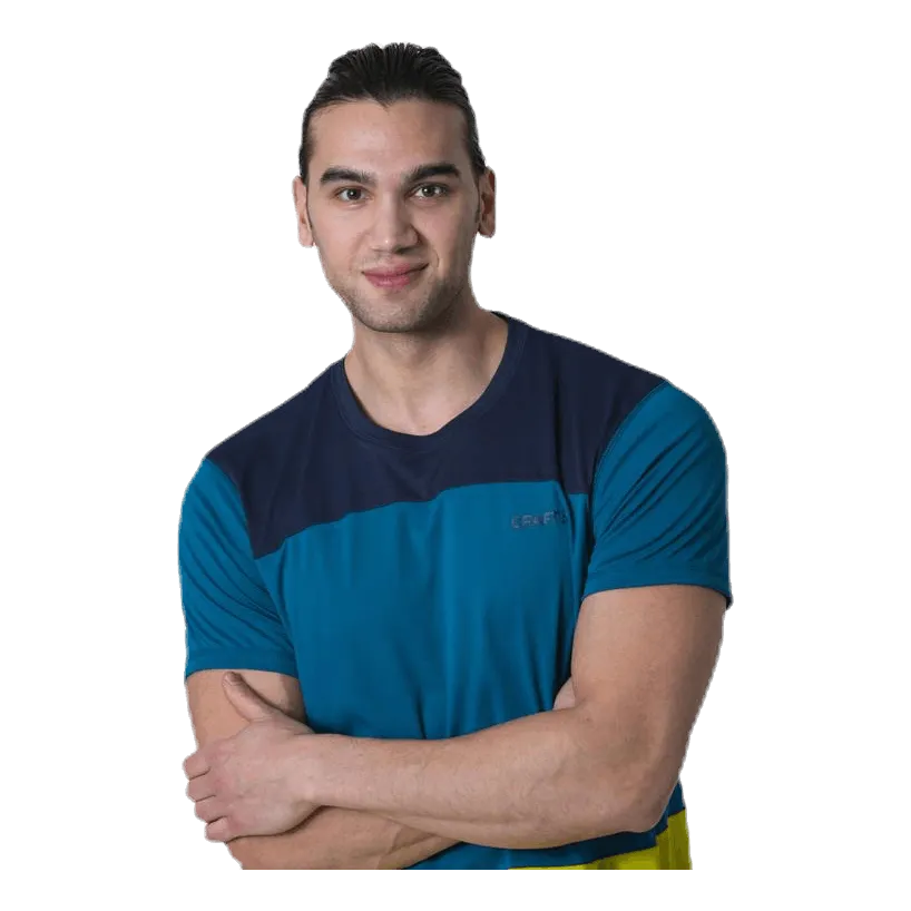 Charge SS Tech Tee Blue/Yellow
