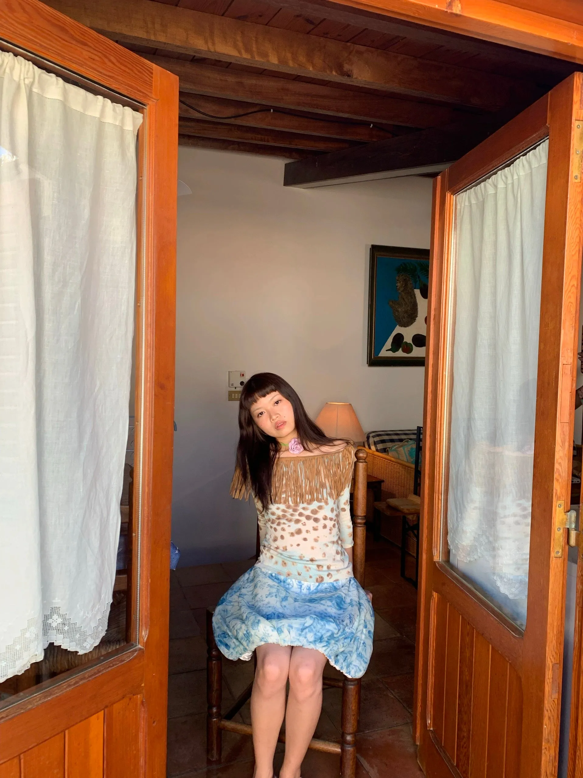 Crystal Blue Jellyfish light organza  top/skirt