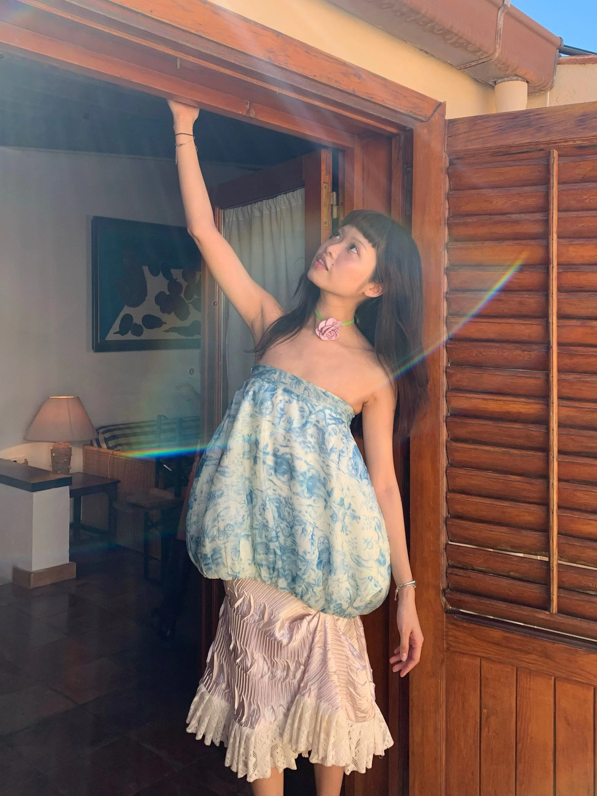 Crystal Blue Jellyfish light organza  top/skirt