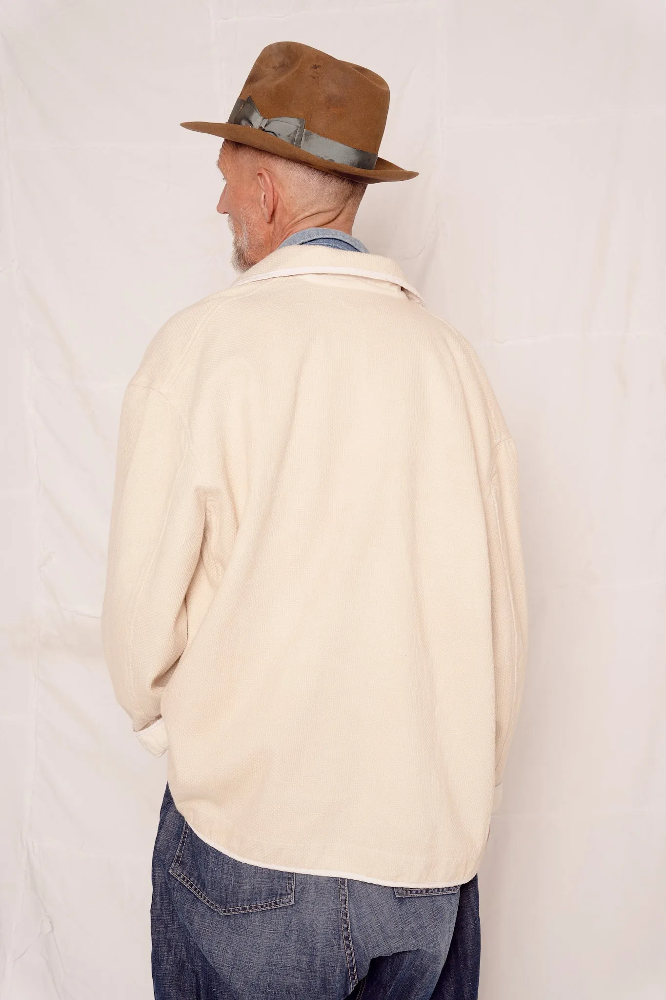 Cunningham Jacket Sashiko Uneven Dye Stone
