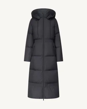 Della Extreme Cold extra-long parka coat Black