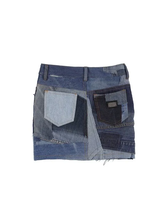 Dolce&amp;Gabbana   Cotton denim mini skirt 