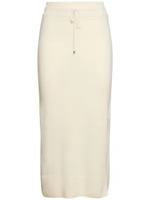 Ermanno Scervino   Knitted elastic waist midi skirt 