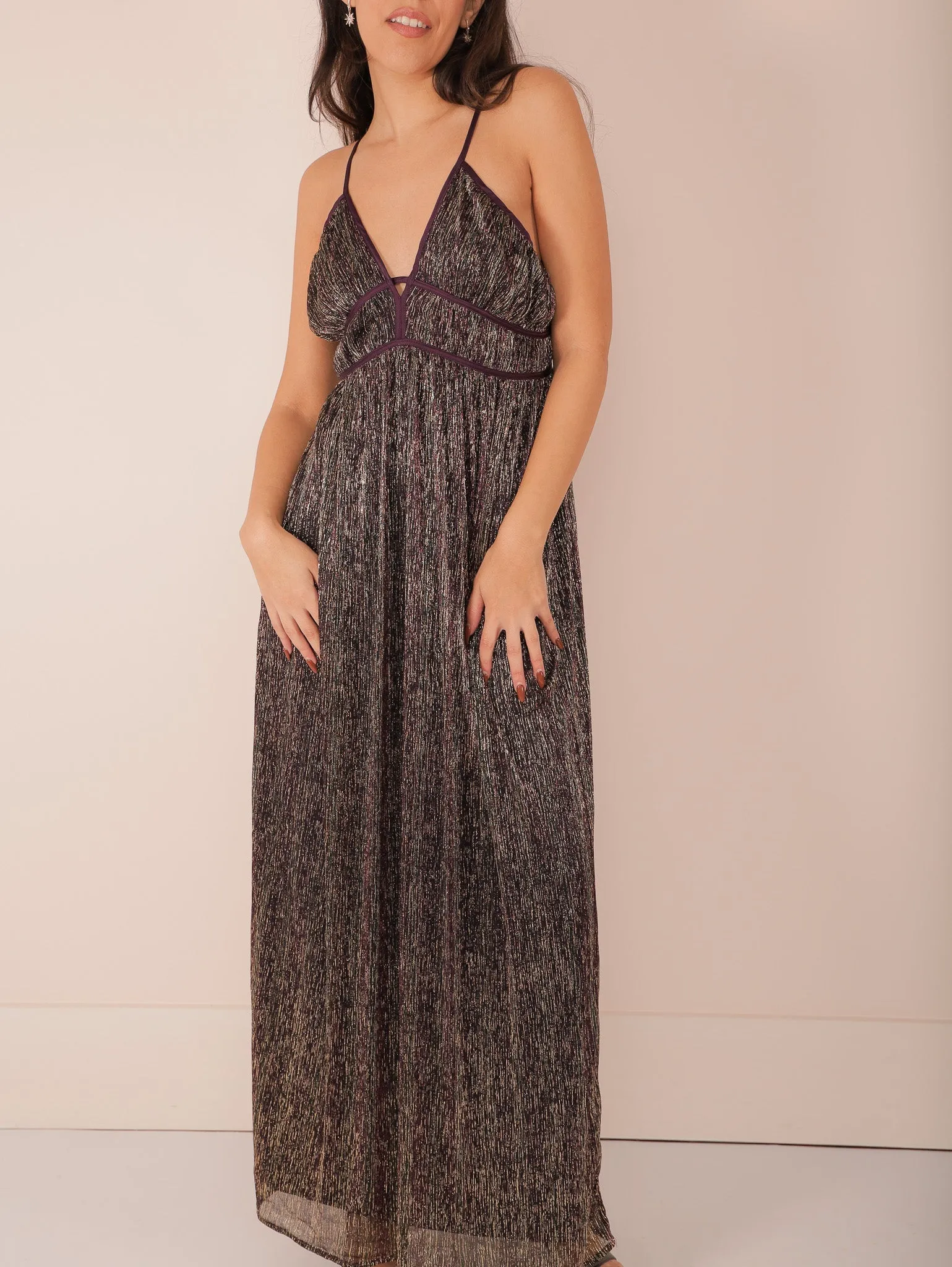 Evelette Shiny Maxi Dress