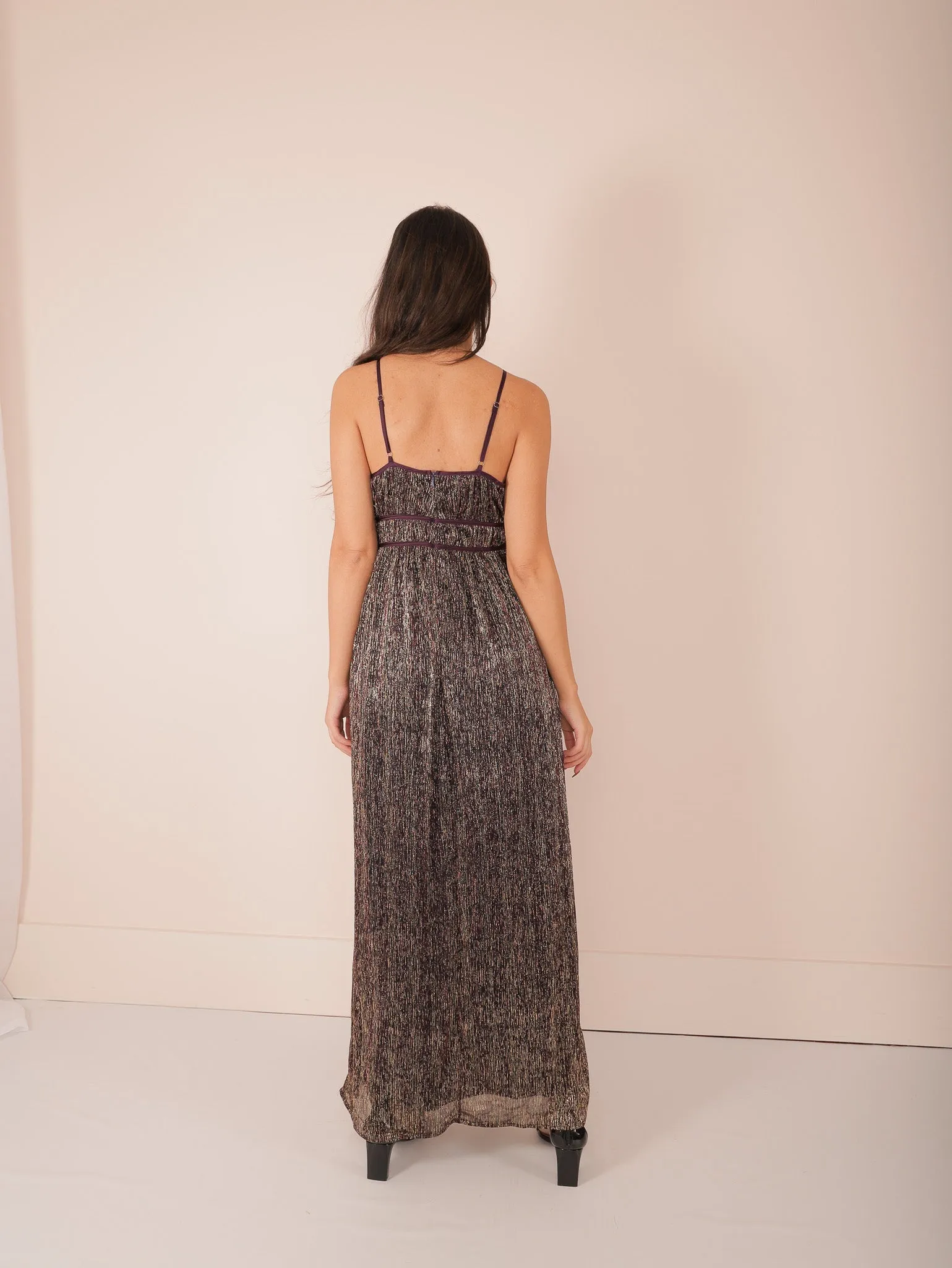 Evelette Shiny Maxi Dress