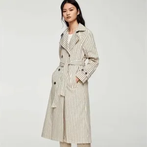 Fall Paragraph Dust Coat - New Stripe Belt