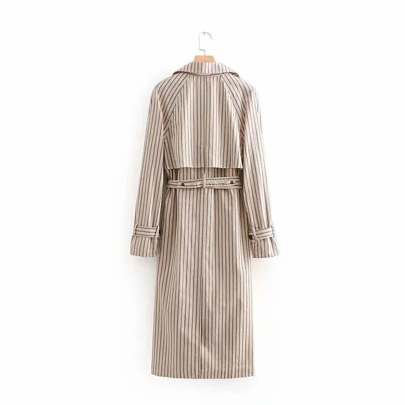 Fall Paragraph Dust Coat - New Stripe Belt