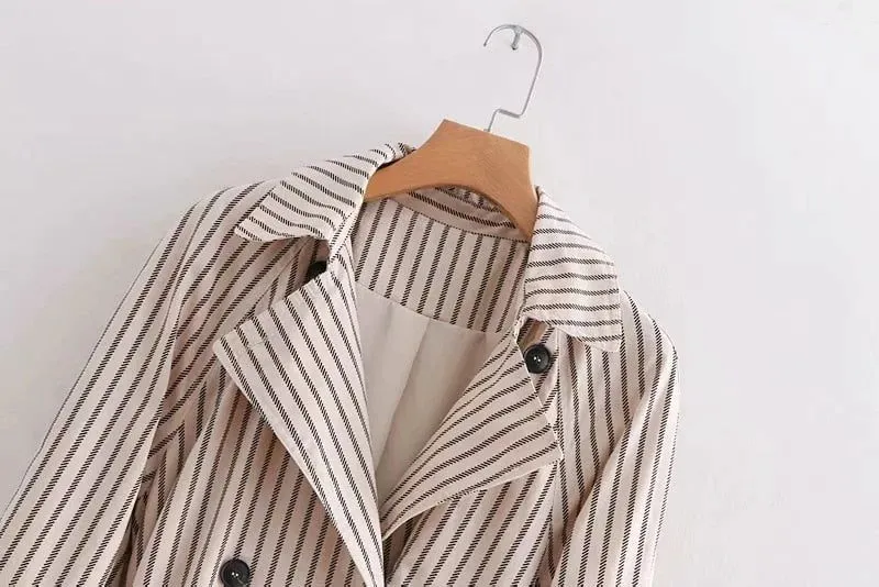 Fall Paragraph Dust Coat - New Stripe Belt