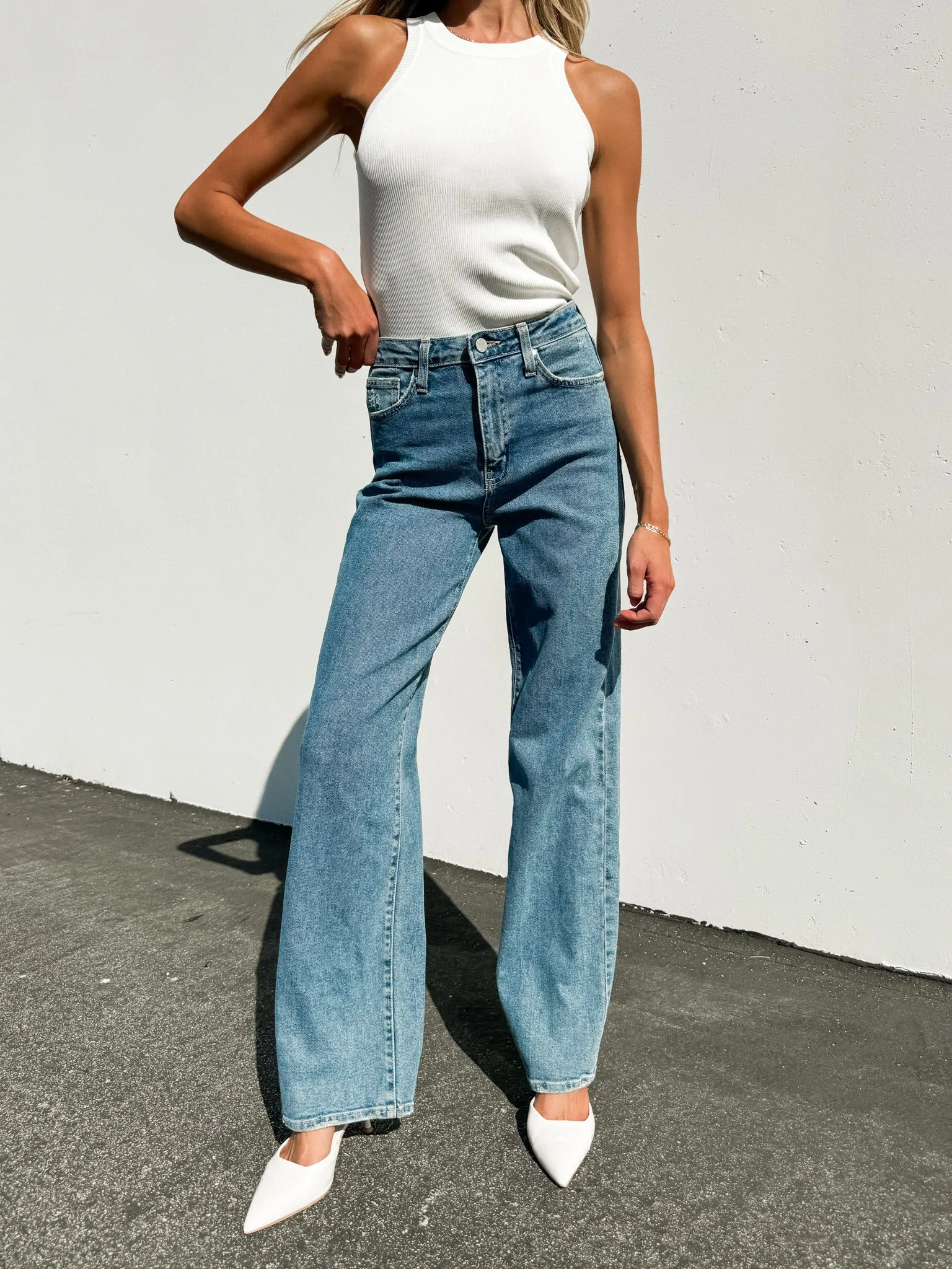 Far Out Wide Leg Jeans in Medium