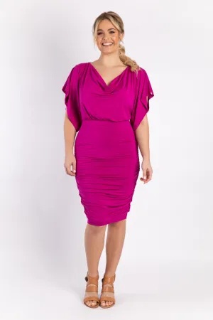 FINAL SALE Billow Dress in Pink Lake