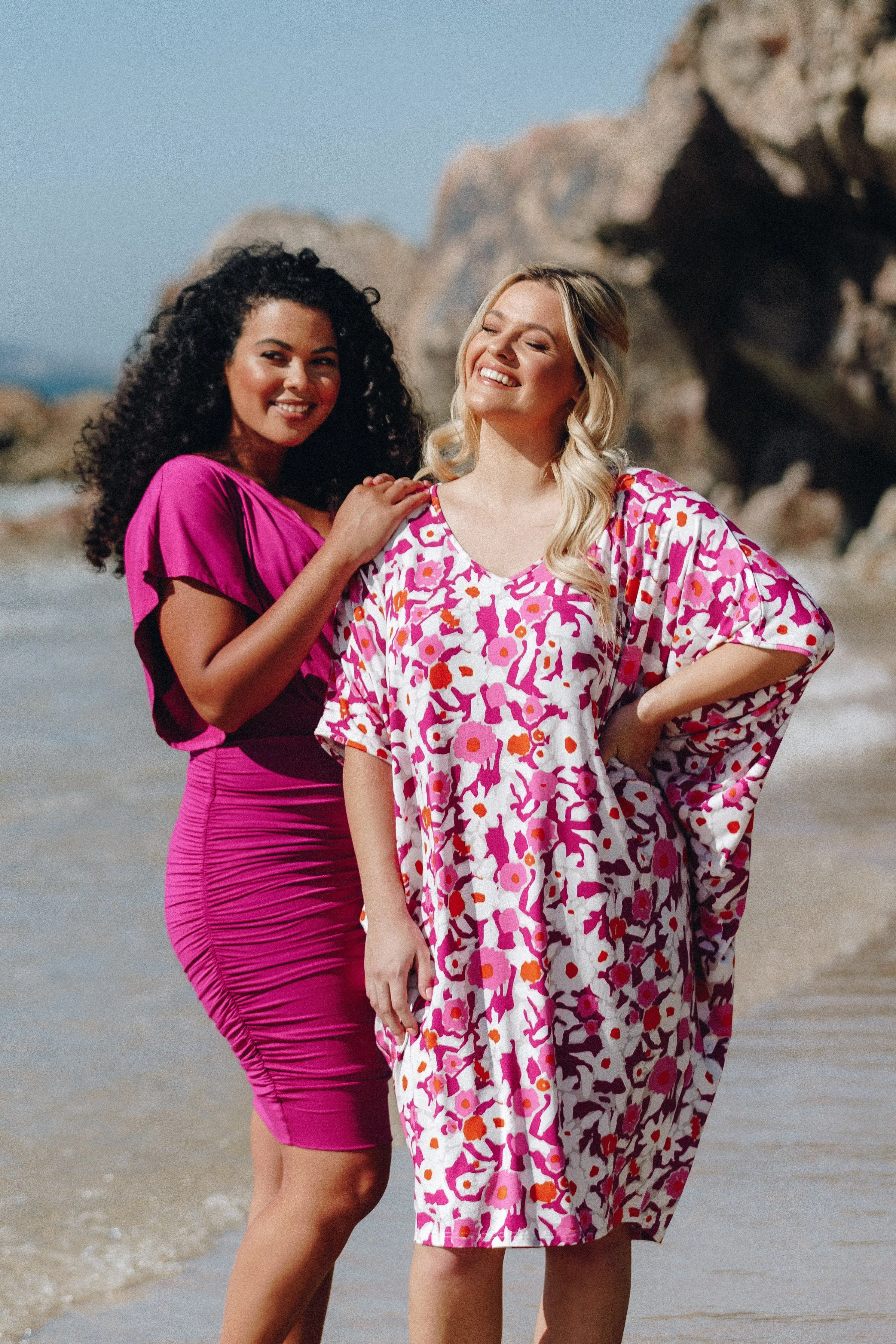 FINAL SALE Billow Dress in Pink Lake