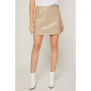 Flirty Girl Vegan Leather Mini Skirt