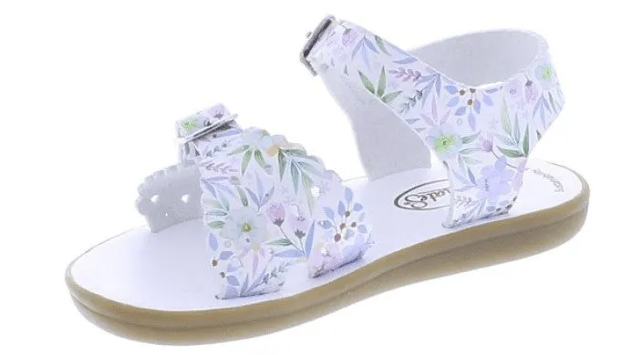 Footmates Girls Sustainable Sandals - Eco-Ariel Microfibre - Floral Bloom