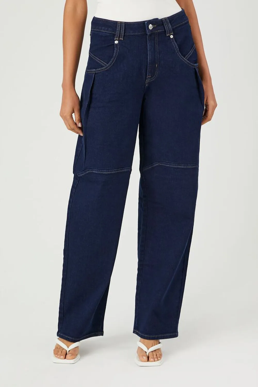 Forever 21 Mid Rise Baggy Jeans, Denim