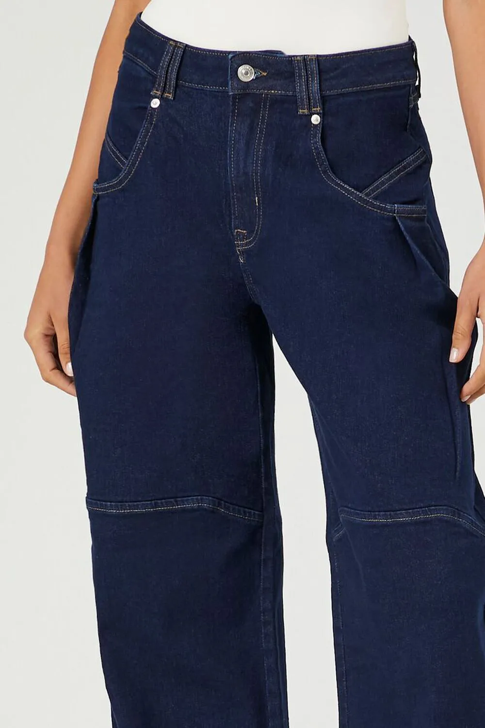 Forever 21 Mid Rise Baggy Jeans, Denim