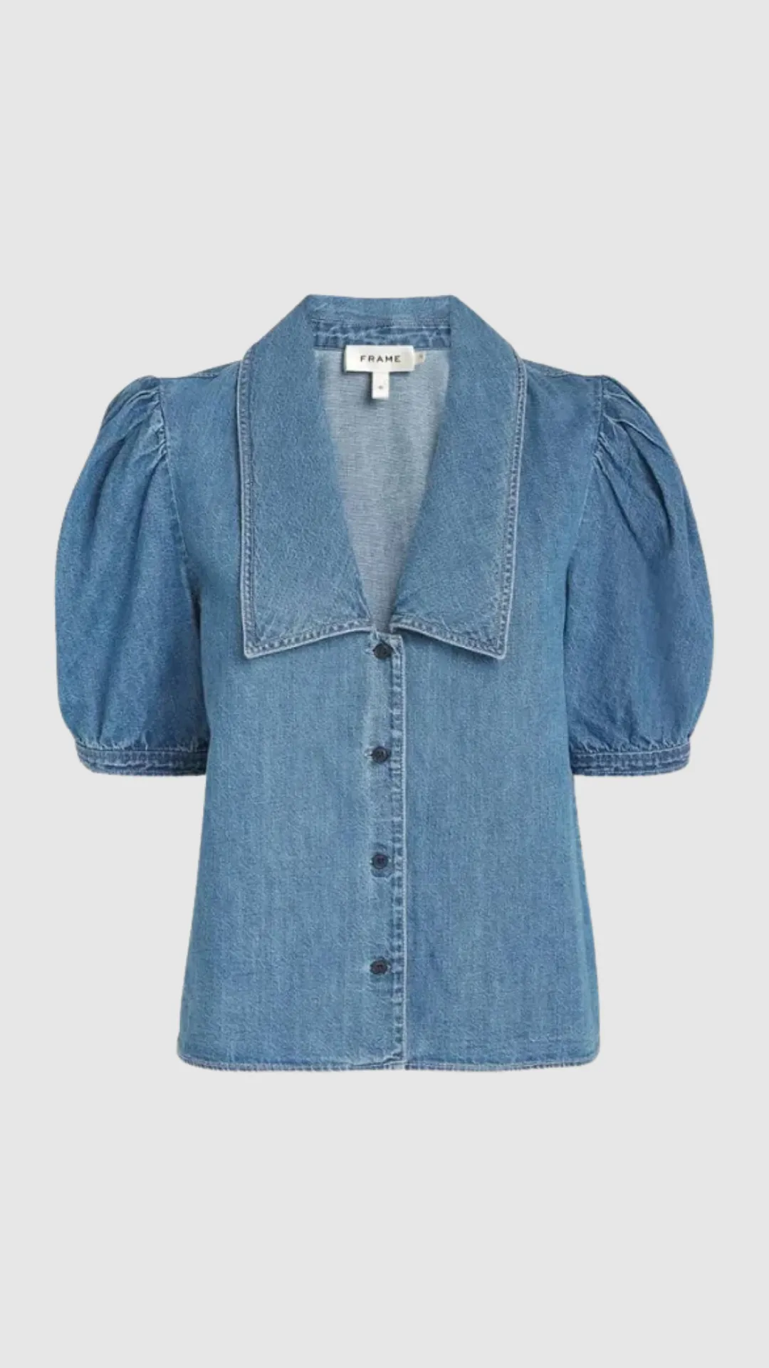 Frame Denim Sailor Blouse in Starlet