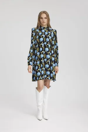 GESTUZ Blue Flower Short Dress