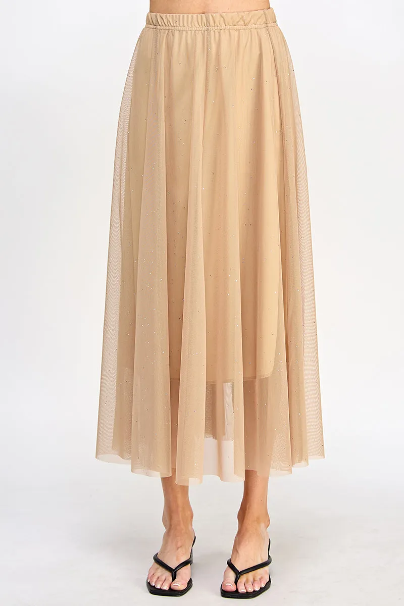 Glitter Mesh Skirt-6046MG-ARD1