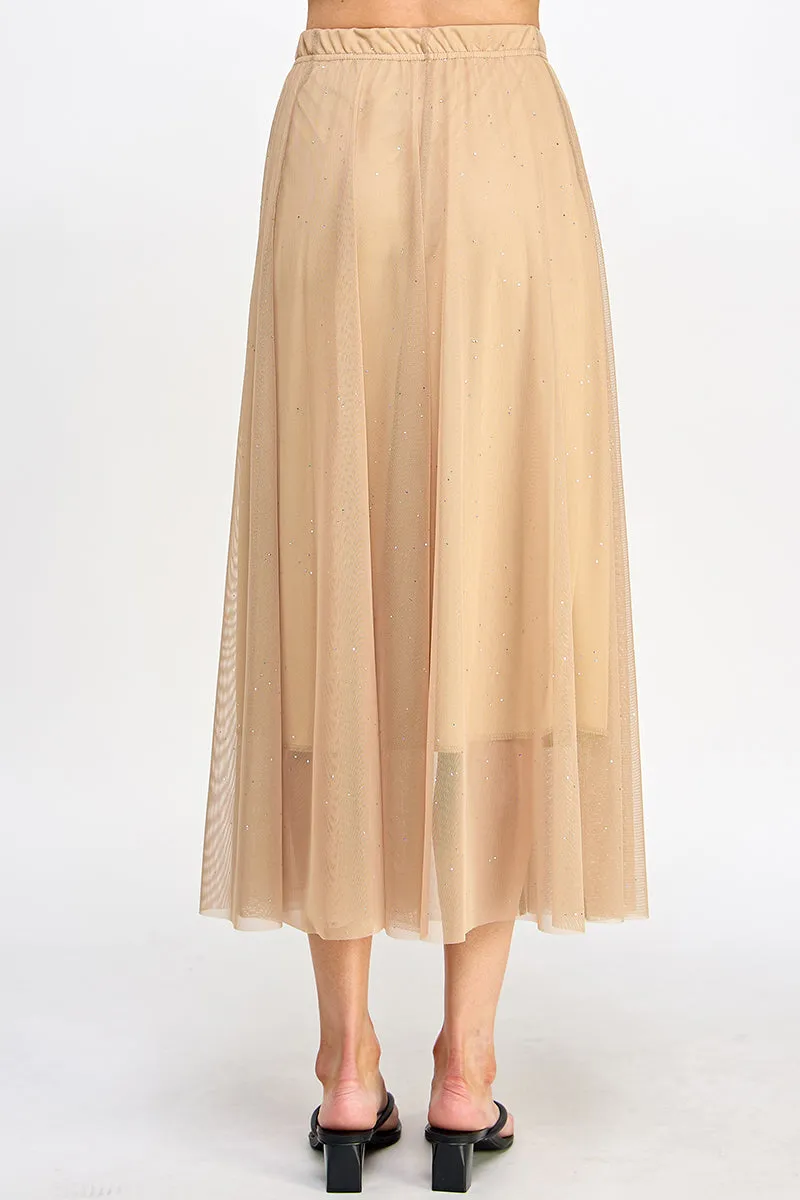 Glitter Mesh Skirt-6046MG-ARD1